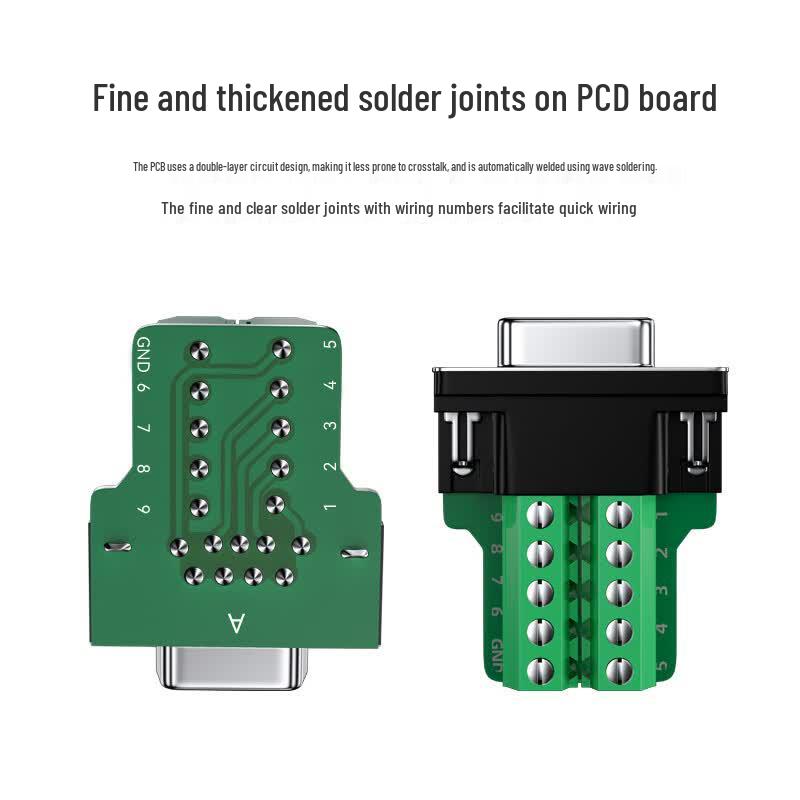 DTECH DB9 Solderless RS232/485/422 Serial Port Terminal Adapter