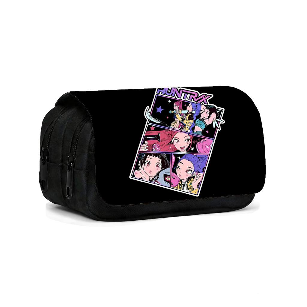 K-Pop Witch Hunters Children'S Double Flip Pencil Case Student Large Capacity Pencil Case Double Pencil Case