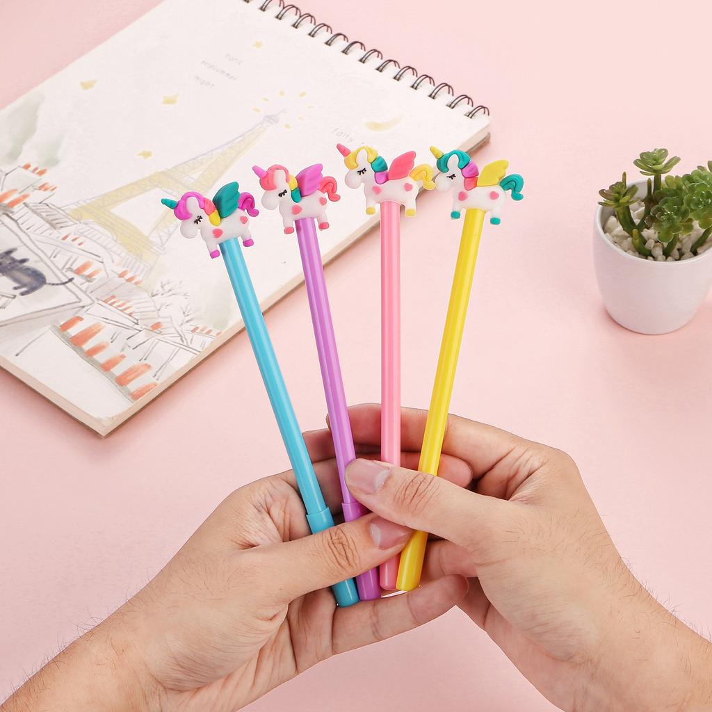 1Pc Unicorn Cartoon Pony Pen Back To School Season Gift Suitable for Office Work, Writing, Diaries, Signatures, and Student Classroom Prizes Party G