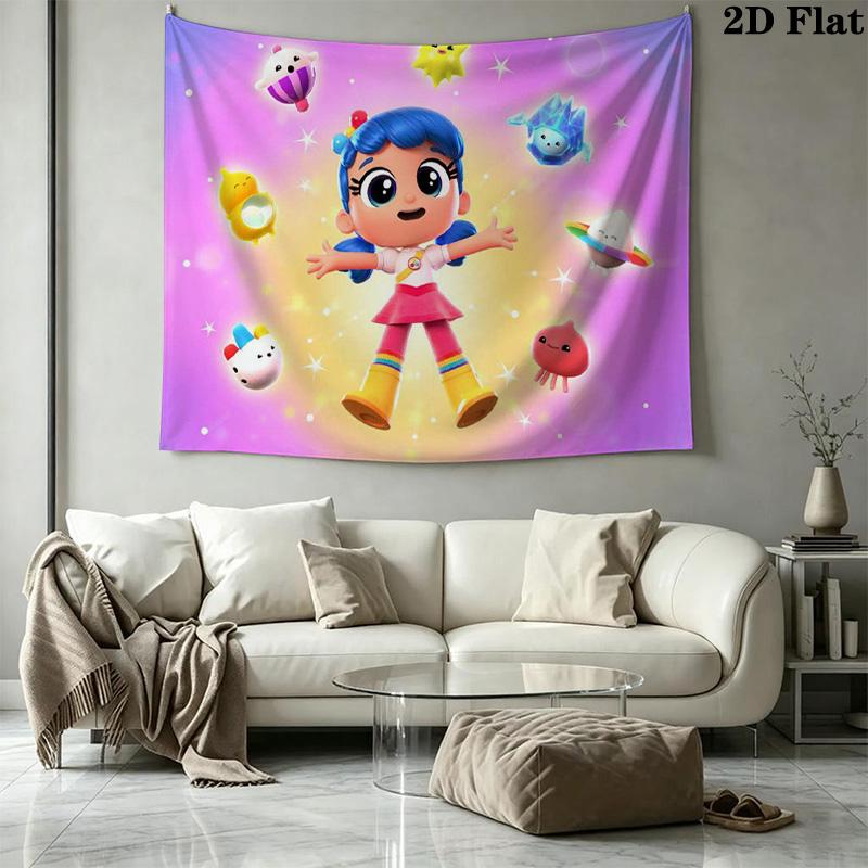 True and the Rainbow Kingdom Wall Tapestry Aesthetic Wall Hanging Printed Fabric Blanket Decorative Tapestries for Bedroom Living Room Home Decor