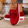 Platform Loafers for Women,Lace-Up Wedge Heel Slip Ons,Comfortable Casual Flats