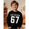 6 7 Meme Kids Sweatshirts Funny Digital Graphic Hoodie Casual Long Sleeve Top Loose Comfortable Streetwear Fashion Boys Clothes