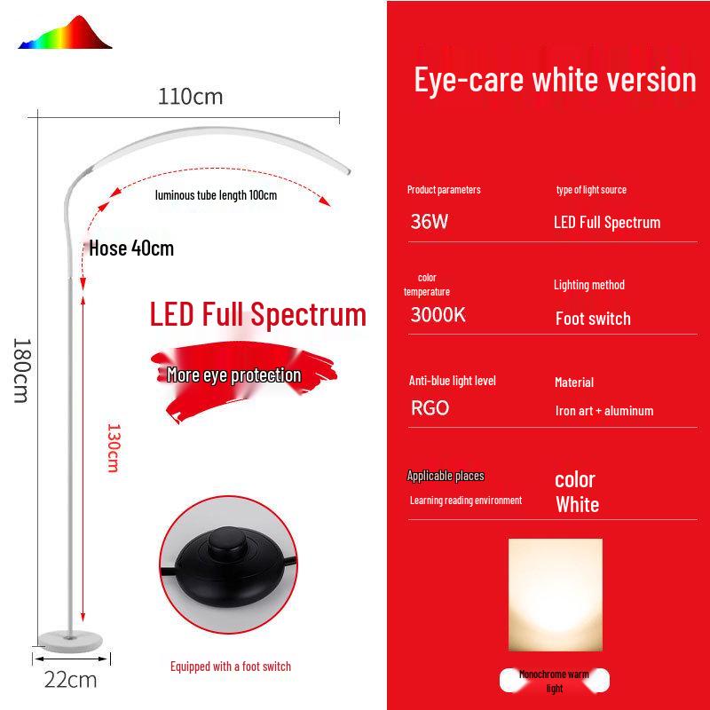 

Светодиодная лампа для занятий на пианино и чтения: Защищающий глаза, Полноспектральный свет для гостиной, спальни, стола или пола.