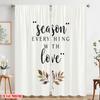 2pcs 2D Flat Printing Curtains Season Everything With Love Floral 100% Polyester Without Electricity Seasonal Party & Holiday