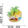 Summer Ice Cream Embroidery Cloth Sticker Tide Play Diving Beach Embroidery Patch Surfboard Bag Embellishment Embroidery Label