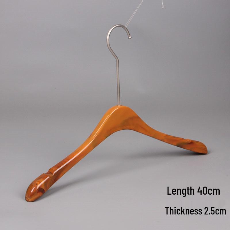 Stylish Non-Slip Imitation Jade Hangers: Wood Grain Finish for Men's & Women's High-End Clothing