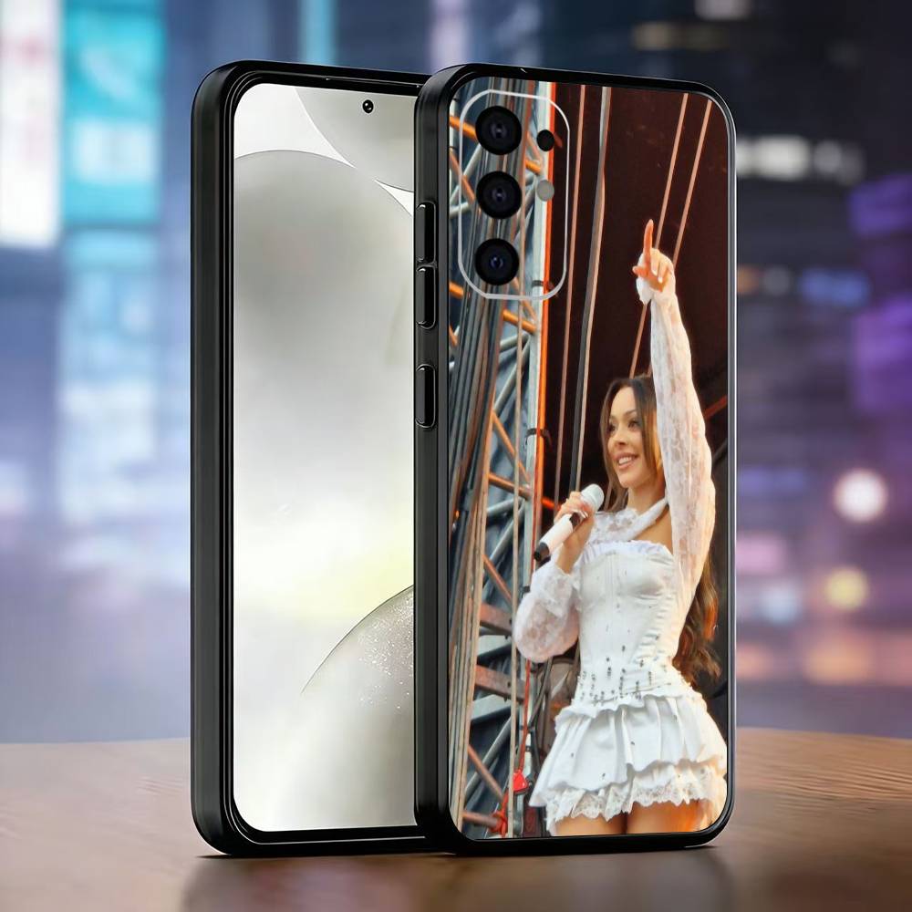 A-Ayliva Singer Phone Case For Samsung S25,S24,S21,S22,S23,S30,Ultra,S20,Plus,Fe,Soft Silicone Black Cover