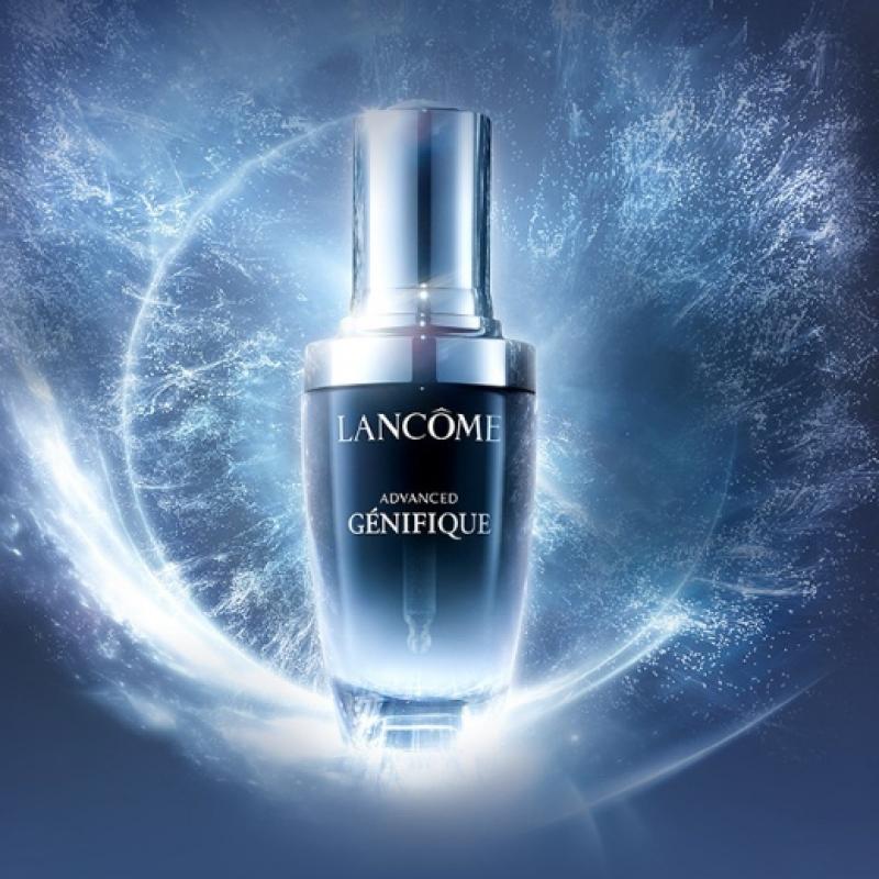 Lancome Genifique Serum 30ml Duo Gift Set  + Free White Big Pouch   Shopping Bag 