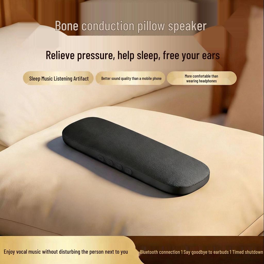Bone Conduction Bluetooth Pillow Speaker with Ultra-Long Battery for Music, Audiobooks & Novels - GCD5