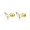 2 Paires Boucles d'Oreilles Créoles Petites Câlins en Acier Inoxydable Pour Femmes Petit Pendentif Cristal Zirconium Boucles d'Oreilles Cartilage Bijoux Piercing