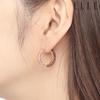 14K Side Point One-Touch Earrings (Gold Pin) ELGPEE297N