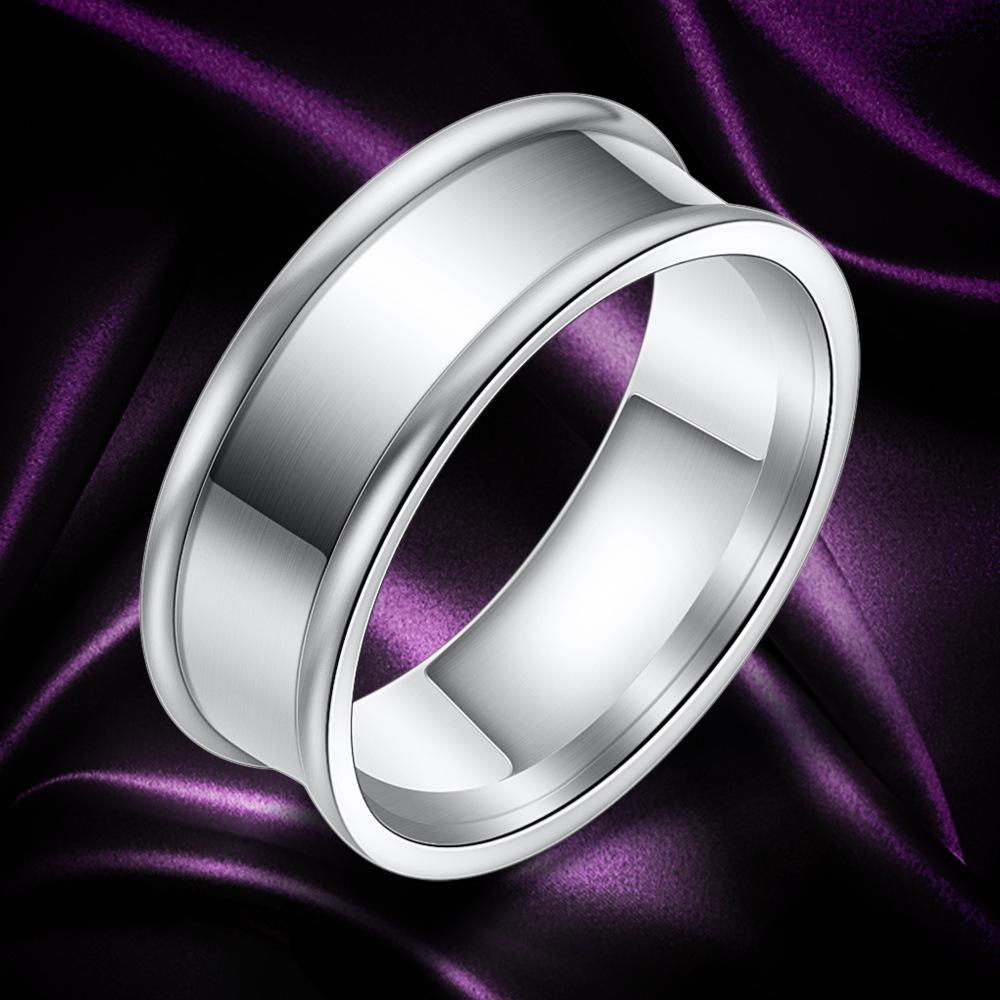 8MM Smooth Surface Stainless Steel Men's Fashion Ring - Simple, Versatile Design