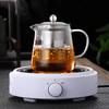 Heat Resistant Glass Teapot With Stainless Steel Tea Strainer Infuser Flower Kettle Kung Fu Teawear Set Puer Oolong Pot
