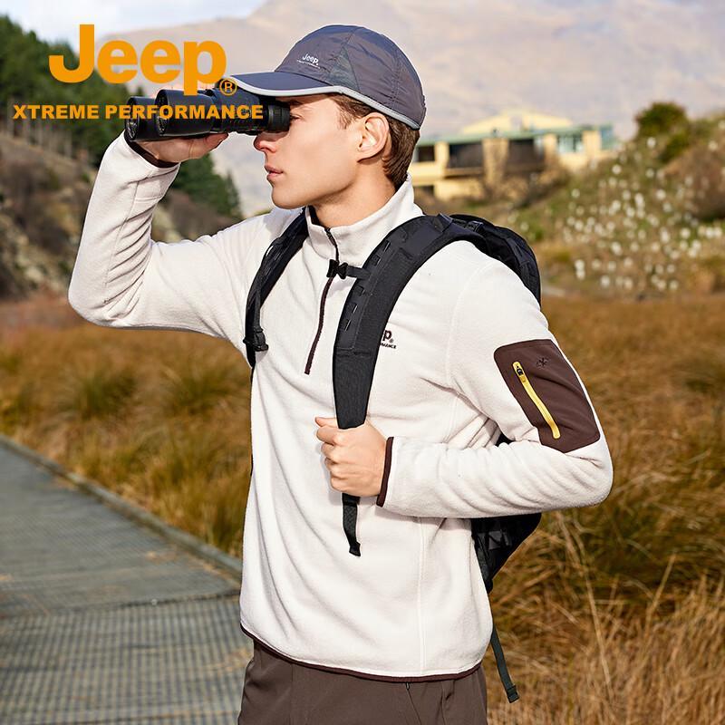 Jeep Men s Outdoor Half-Zip Warm Fleece Jacket M