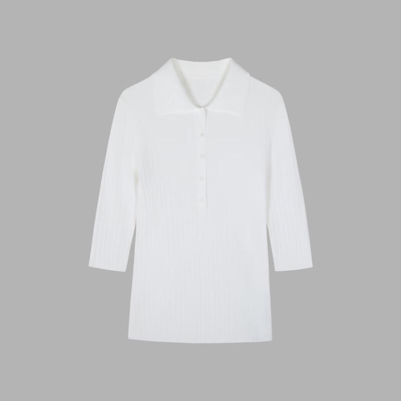 LESS Women's Knit Polo Top