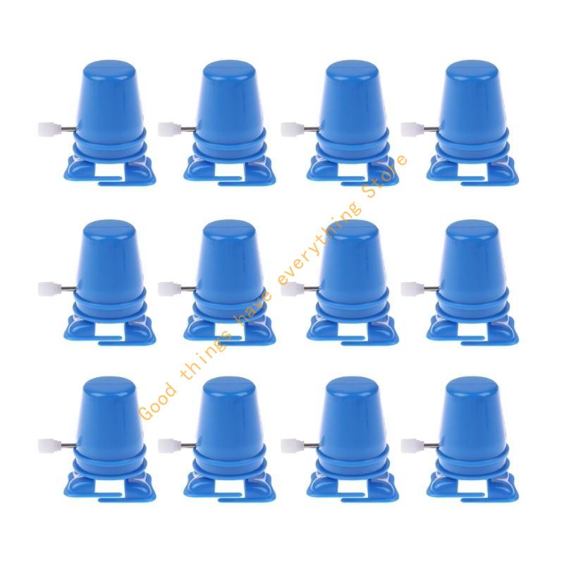 Set of 12 Small Wind up Robot Plastic Simple Operations Wind up Robot for Kids' Learning and Adults' Collection 55KF