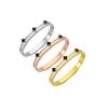 Four Leaf Grass Bracelet Double Ring High Grade Diamond Bracelet Girl Titanium Steel Handpiece Light Luxury Bracelet