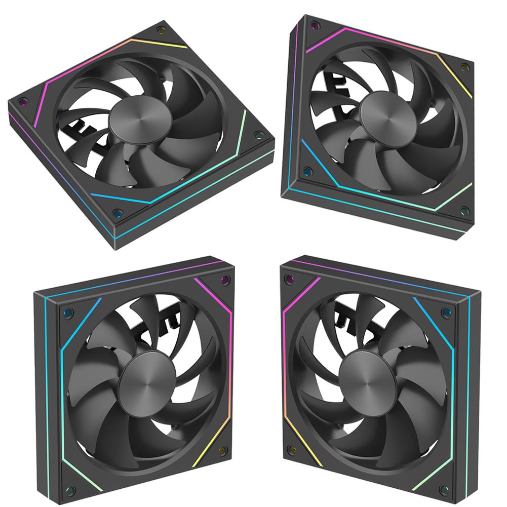 B# 12cm CPU Cooling Fan with Lighting Effect Quiet Cooling Fan for PC Computer C