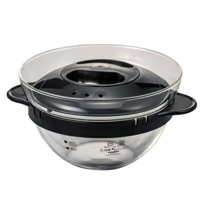 Pratos de vidro para micro-ondas Panela para micro-ondas Preto Capacidade prática 450ml Feito no Japão Fácil de cozinhar Sopa de creme artesanal XOY-1-B