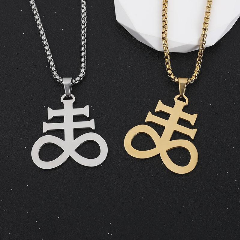 Pendant Satan Cross Men's Gothic Mysterious Jewelry Necklace