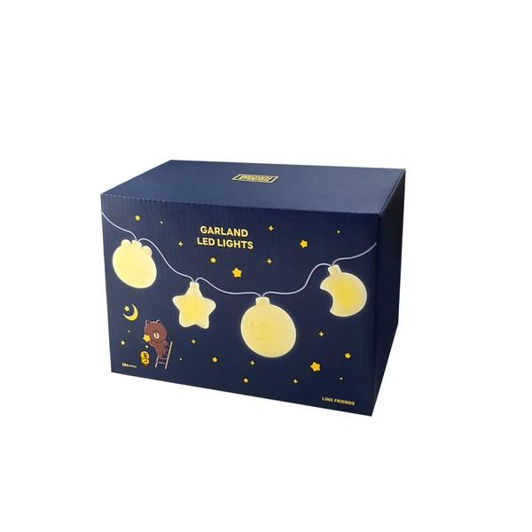 Line Friends Brown Sally Moon Star LED Garland String Lights 20 Bulbs 5m, White