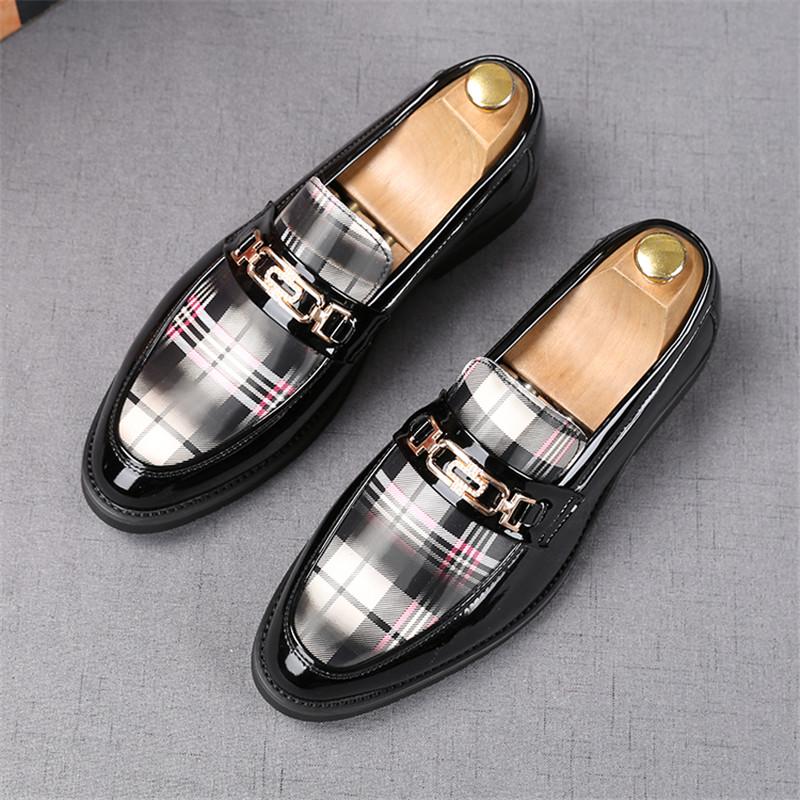 

2024 Модные туфли с острым носком, мужские мокасины, лакированные кожаные туфли-оксфорды для мужчин, официальная свадебная обувь, туфли на плоской подошве для вечеринок 38 чёрный