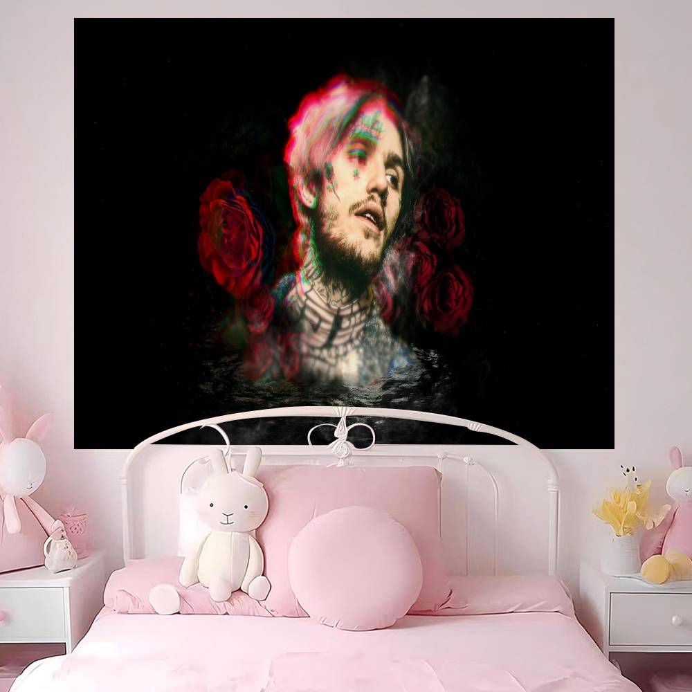 

Lil Peep Hanging Bohemian Tapestry Hanging Tarot Hippie Wall Rugs Dorm Wall Hanging Home Decor 74x94cm(29x37in)