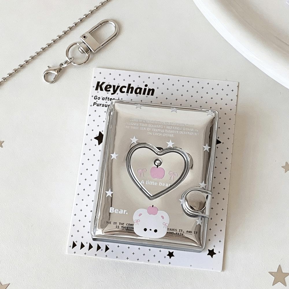Mini Size Photo Cards Storage Book Clear Pocket Album Keychain Book Bag Pendant  School Stationery