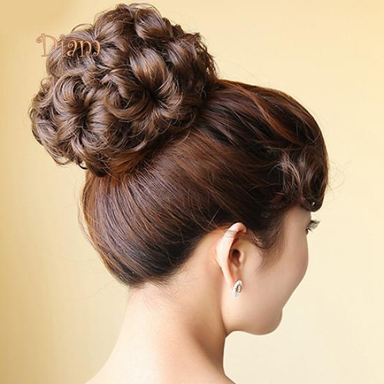 Fetong ondulat ondulat păr sintetic coc acoperă perucă clipă perucă scrunchie extensii de păr