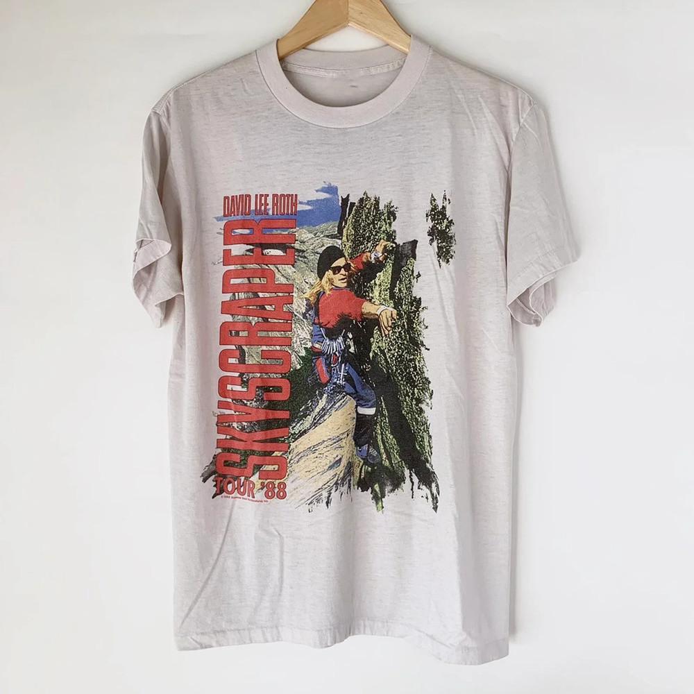 Vtg David Lee Roth Skyscraper Cotton White All Size T Shirt For Men SE175 Unisex T-Shirt