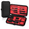 7-teiliges Manicure- & Pedicure-Set aus schwarzem Edelstahl