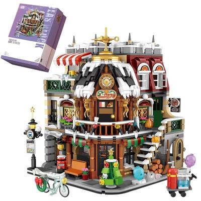 2506ks City Street View Mini architektura Vánoční Kavárna Stavební bloky Přátelé Obchod Figurky Cihly Hračky pro děti Dárky