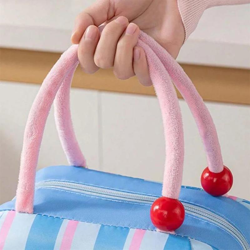 New cute women's handbag large capacity with cartoon pattern thermal student lunch bag