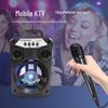 Portable Colorful Bluetooth Speaker with Microphone for Outdoor Dance and Karaoke, Card Insert Feature