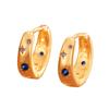 2026 Hot-Selling Blue Mango Moon Zircon Circle Earrings – Simple Luxury Fashion Jewelry for Women