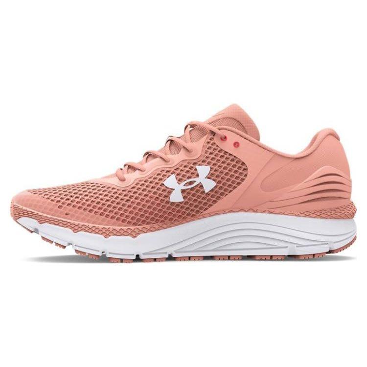 Under Armour Charged Intake 5 Comfortable Low-Top Running Shoes Women sneaker Pink White 3023564-602