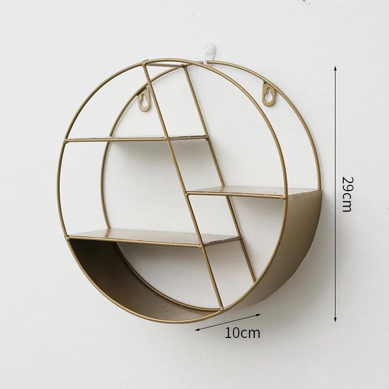 Wall Mounted Floating Shelves Decorative Shelves Circular Storage Rack Creative Plant Flower Pot Tray Nordic Home Decoration