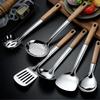 Thickened Stainless Steel Cooking Utensil Set: Spatula, Soup Ladle, Frying Spatula, Hot Pot Skimmer, In-Stock Stainless Steel Spoon