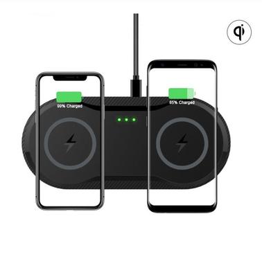 20W Double Seat CAR QI Wireless Charger Fast Charging Pad 2 In 1 Desktop Charger for iPhone 11 Pro X XS MAX XR For Samsung S10 S9
