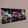 Cross-border Sports Car Sofa Wall Mural: Oil Canvas with Pine Wood Frame for Living Room or Bedroom
