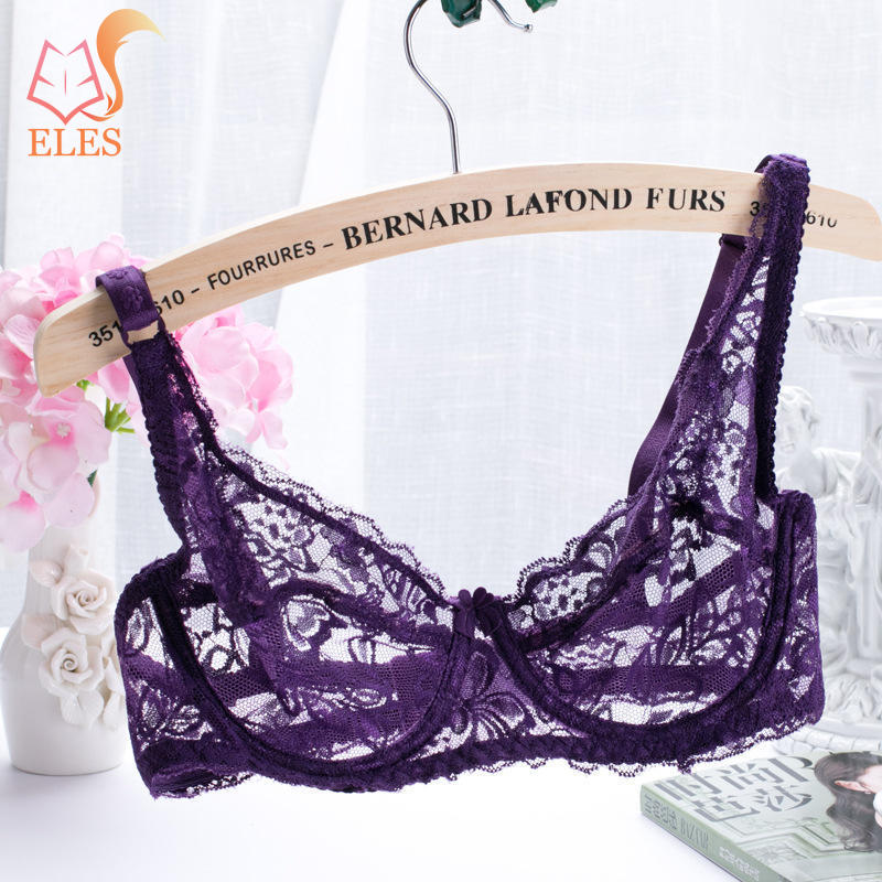 34-40 B/C Cup Plus Size Women Push Up Bra Lace Hollow Out Bralette Underwired Embroidery Lingerie Non-padded Sexy Underwear