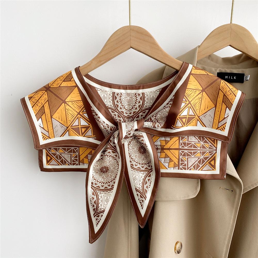 Silk Scarf Shawl for Women - Versatile Double-Layer Neck Protection for Spring, Autumn, and Summer