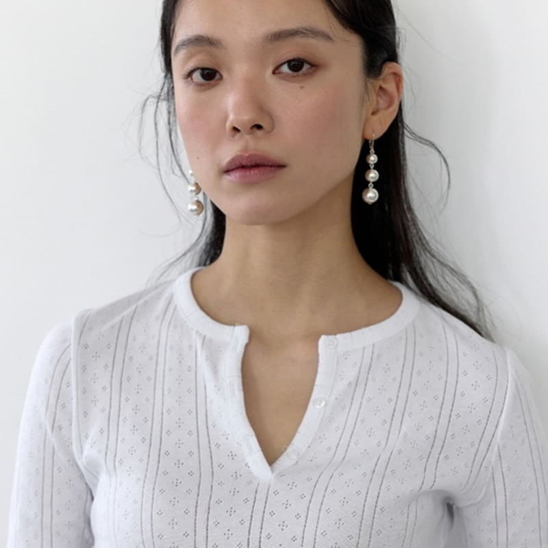 MERCURY [silver 925] Three Balls Drop Earring