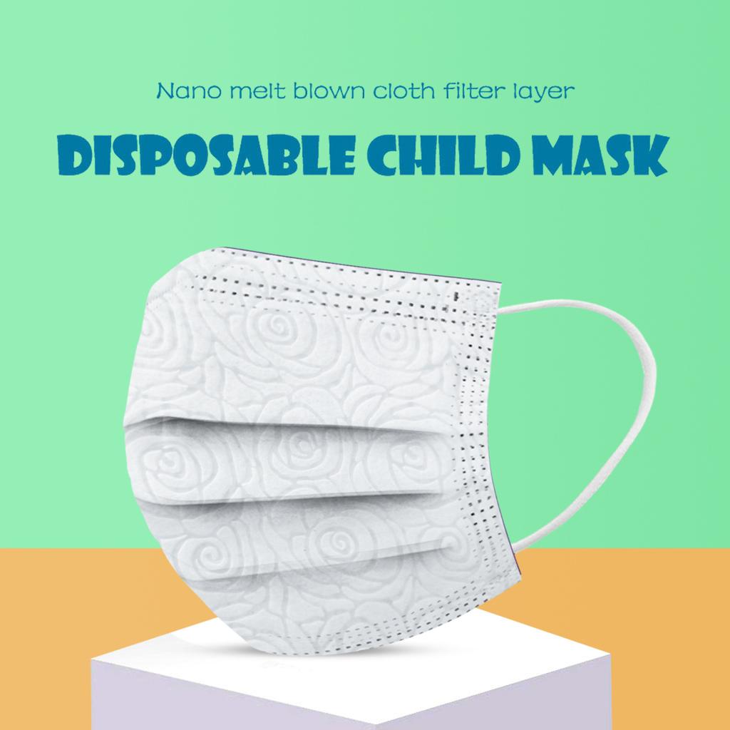 Adult Man Women Rose Mask Disposable  Mask Industrial 3Ply Ear Loop 10PCS Mask