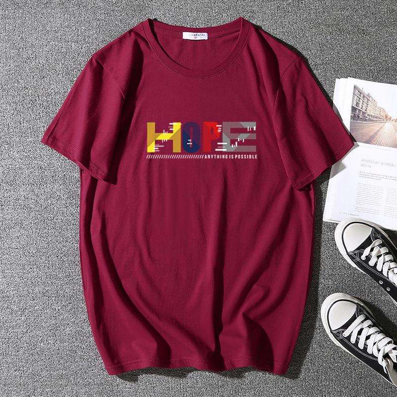 Men's Summer Comfortable Short Sleeve Loose and Breathable Pure Cotton Men's Tee Men's Sports Casual Round Neck Plus Size Top