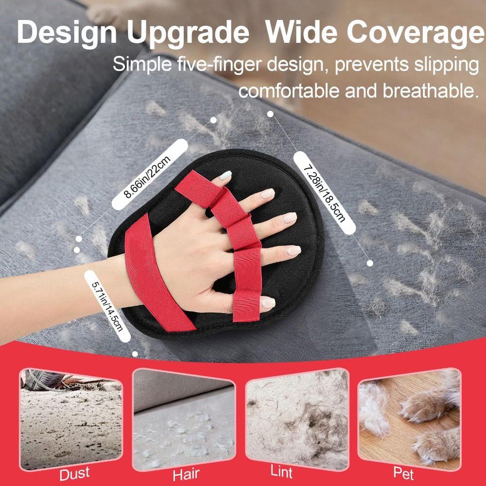 High Quality Two-way Pet Hair Removal Gloves Reusable Anti-slip Pet Grooming Gloves Mesh Cloth Washable Static Hair Remover Home