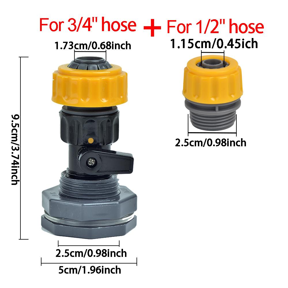Drainage Aquarium Joints, 3/4 Inch Rain Barrel Bulkhead Fitting Kit, Water Pipe Fittings 1/2 3/4 Inch Pipe Repair Joint