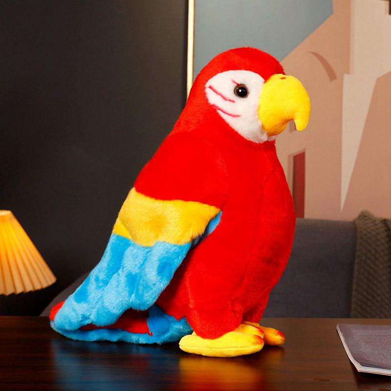 Colorful Realistic Parrot Plush Toy - Super Cute Pug Doll for Kids' Birthday Gift