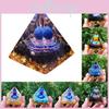 Handmade Natural Crystal Pyramid Amethyst Healing Aura Yoga Energy Ornament