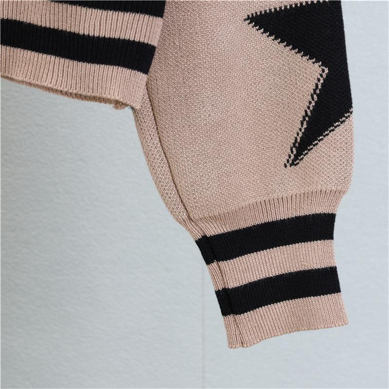 Women's Autumn Fashion Round Neck Knitted Cardigan Set Wide Leg Pants Sports Two Piece Set